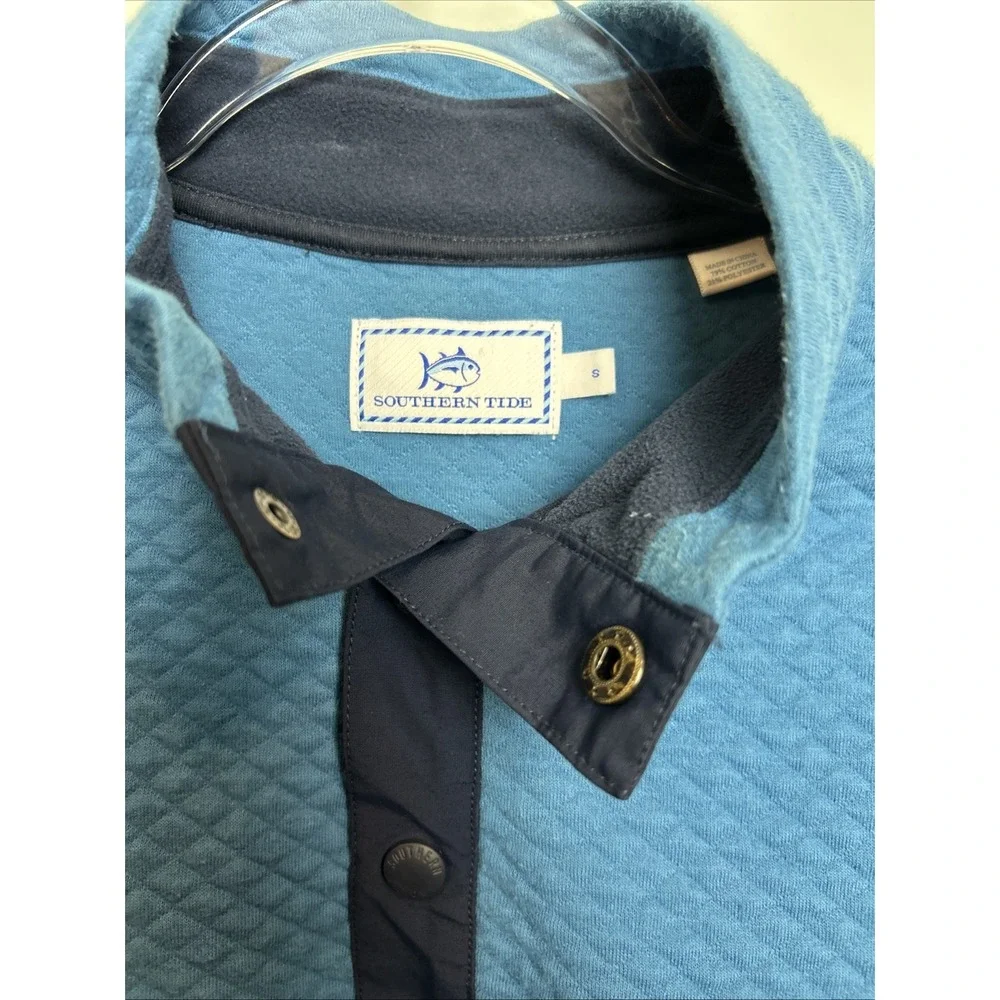 Southern‎ Tide Quilted 1/4 Zip Pullover Coastal Preppy Casual Small